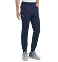 Men's Half Elastic Waistband Jogger Pant Navy