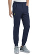 Men's Half Elastic Waistband Jogger Pant Navy