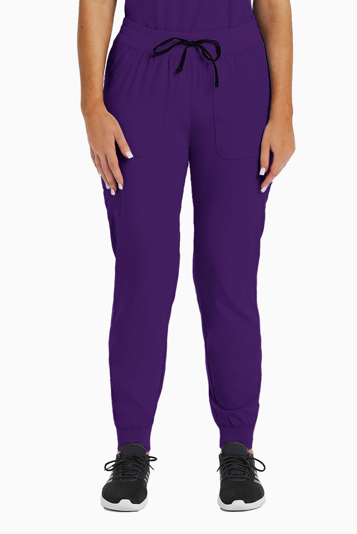 Knit Yoga Waistband Jogger Pant Egg Plant