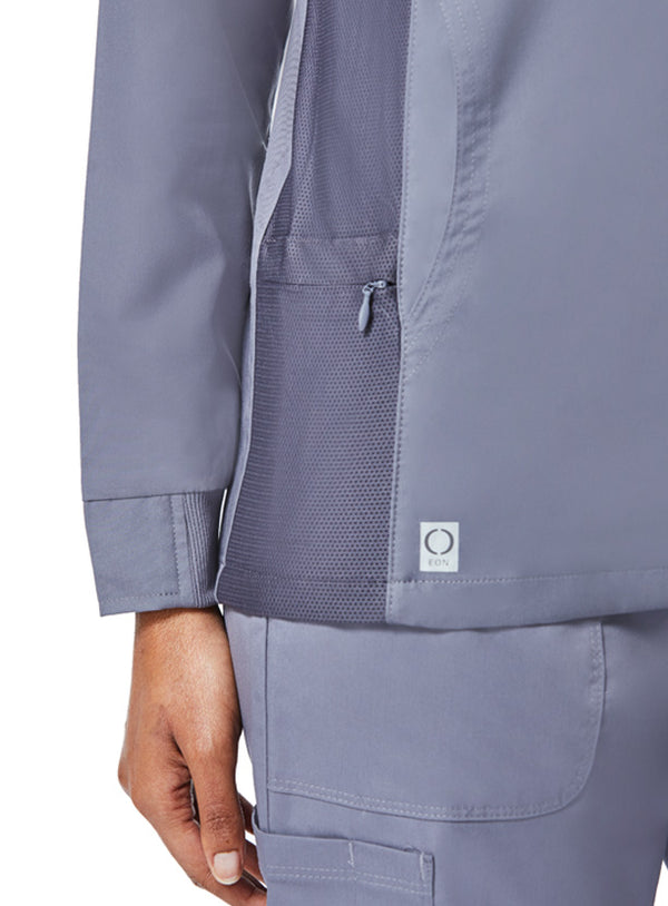 Sporty Mesh Panel Jacket Pocket