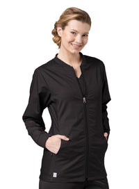 Sporty Mesh Panel Jacket Black