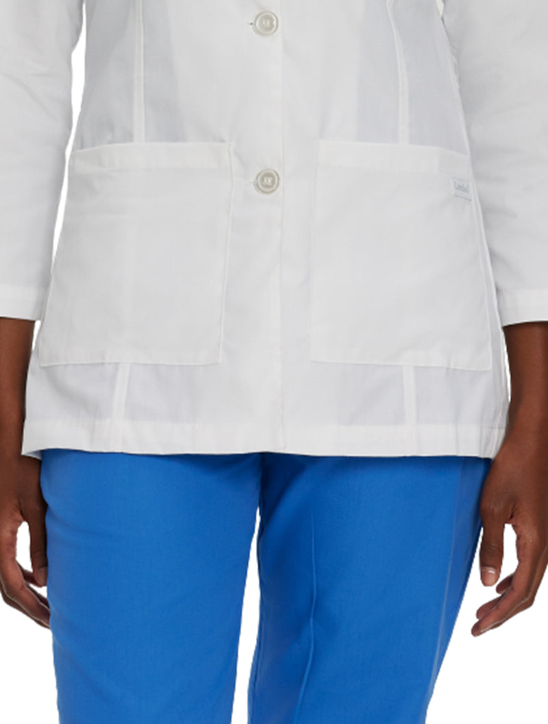 Landau Women's 3-Pocket Consultation Jacket 8726 -White-Front pocket view