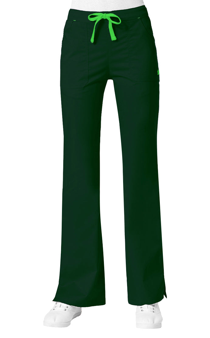 Maevn Women's "Blossom" Multi-Pocket Flare Pant Hunter Green