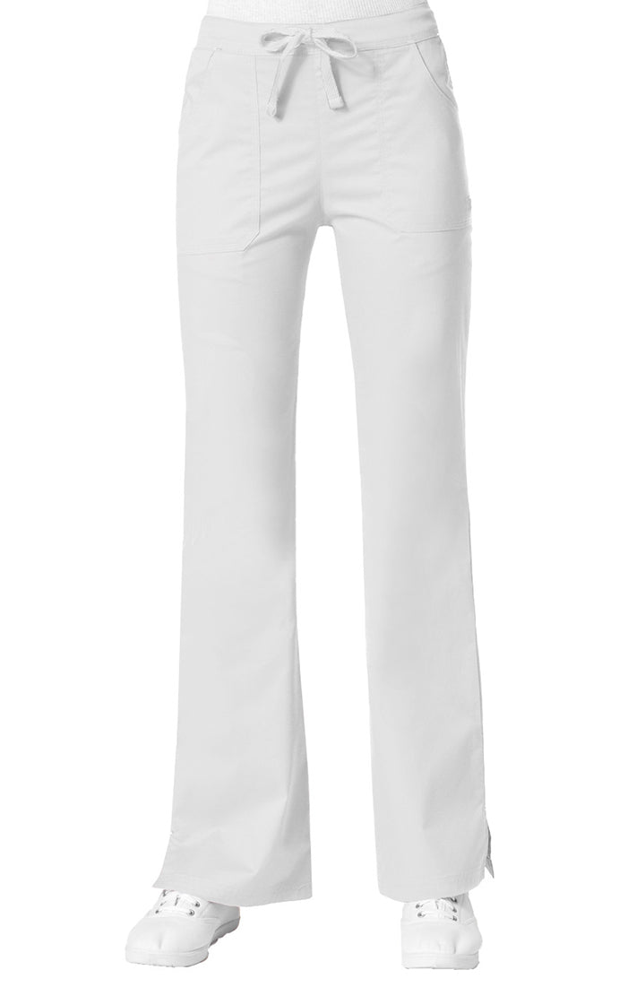 Maevn Women's "Blossom" Multi-Pocket Flare Pant White