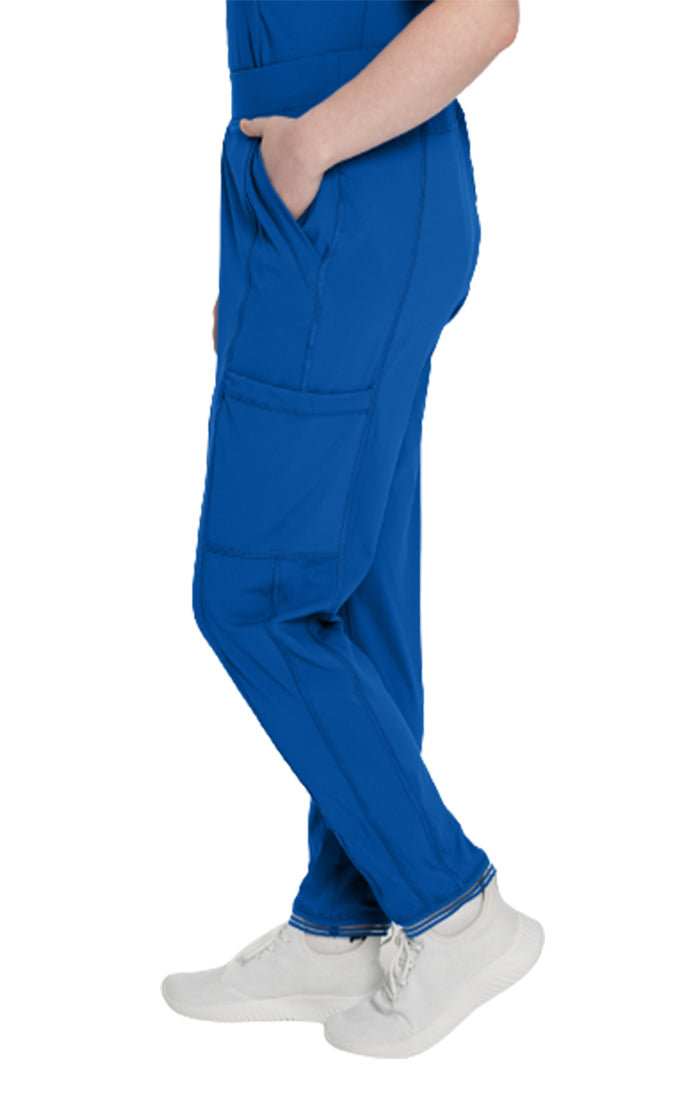 Landau 9208 Urbane Impulse Women's Banded-Bottom Jogger Scrub Pants - Galaxy Blue-side pocket view