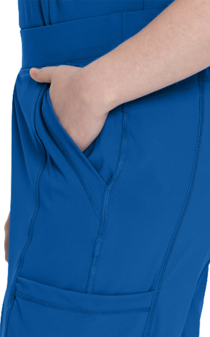 Landau 9208 Urbane Impulse Women's Banded-Bottom Jogger Scrub Pants - Galaxy Blue pocket view