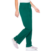 Urbane Performance Women's Straight-Leg Cargo Scrub Pants 9739 -Hunter Green-sideview