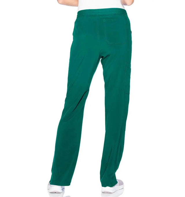 Urbane Performance Women's Straight-Leg Cargo Scrub Pants 9739 -Hunter Green-Backview