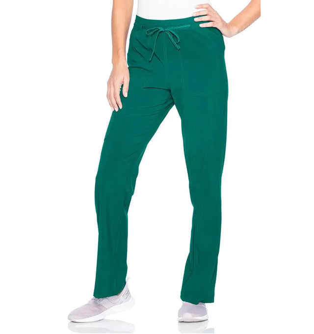 Urbane Performance Women's Straight-Leg Cargo Scrub Pants 9739 -Hunter Green-Frontview