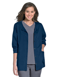 Urbane Women's Button Front Jacket Navy