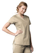 V-Neck Pocket Top Khaki