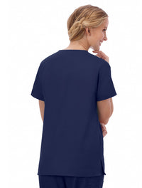 Fundamentals Women's Two Pocket V-Neck Top - Back New Navy