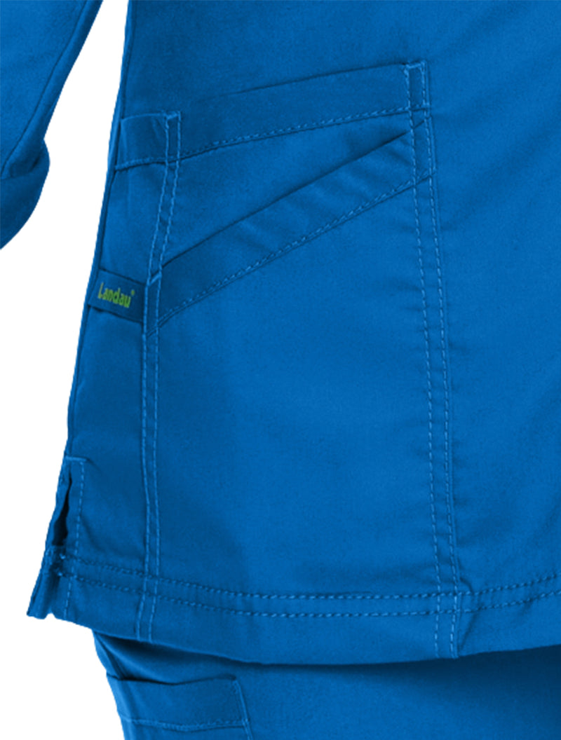 Landau ProFlex Women's Warm-Up Scrub Jacket 3038 pocket-Sidepocketview