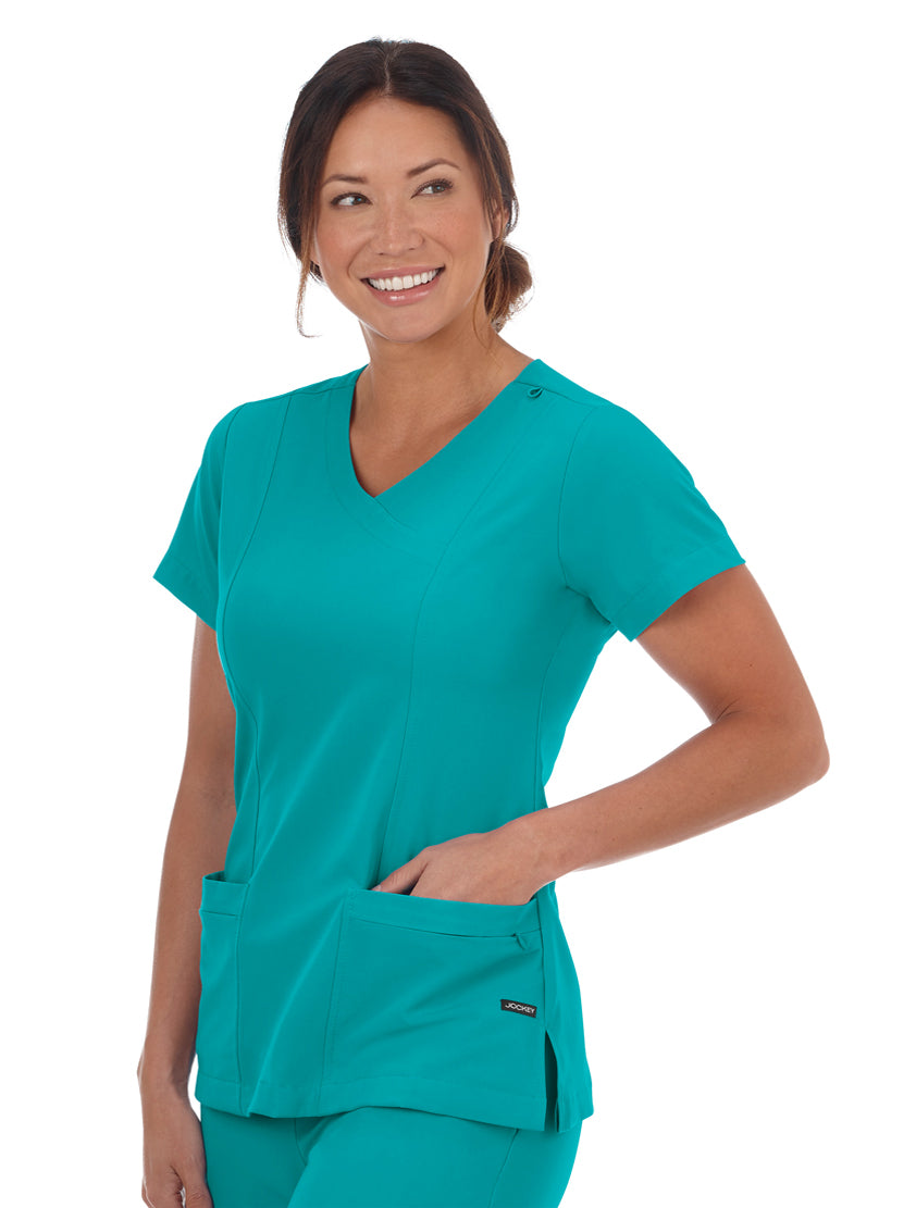 Jockey Ladies Curves Ahead Mock Wrap Top - Main Image Teal