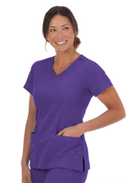 Jockey Ladies Curves Ahead Mock Wrap Top - Main Image Purple