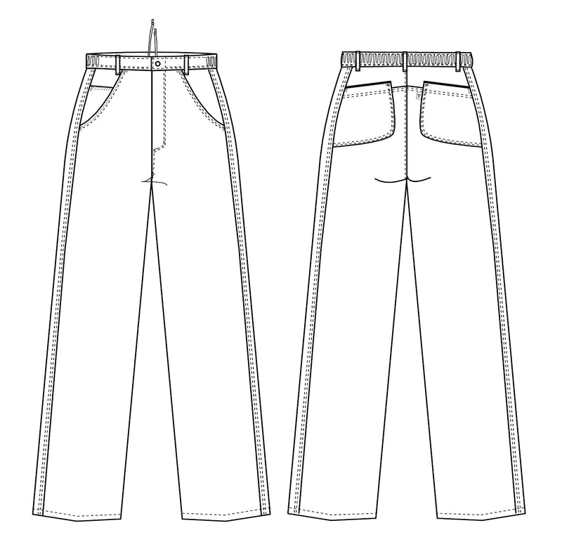 Kentaur Unisex Elastic And Tie Strings Scrub Pants Sketch