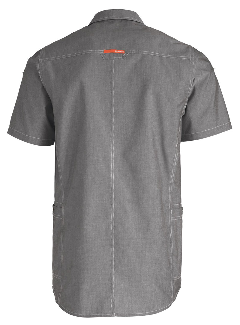 Kentaur Unisex Shirt Collar Chambray Grey Back Side