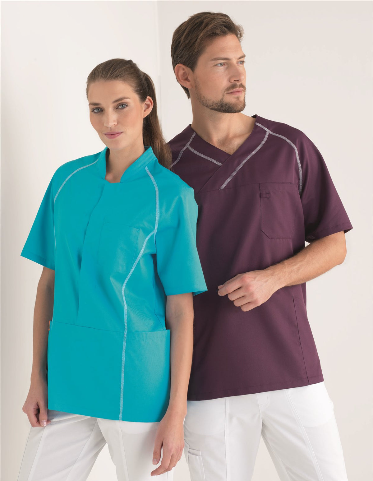 Kentaur Unisex Smock V-NeckTop Cassis Style