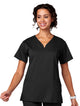 Meta Scrubs 15200 Ladies Ventral V Top Black-front