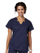 Meta Scrubs 15201 Ladies Notch Top Navy-front