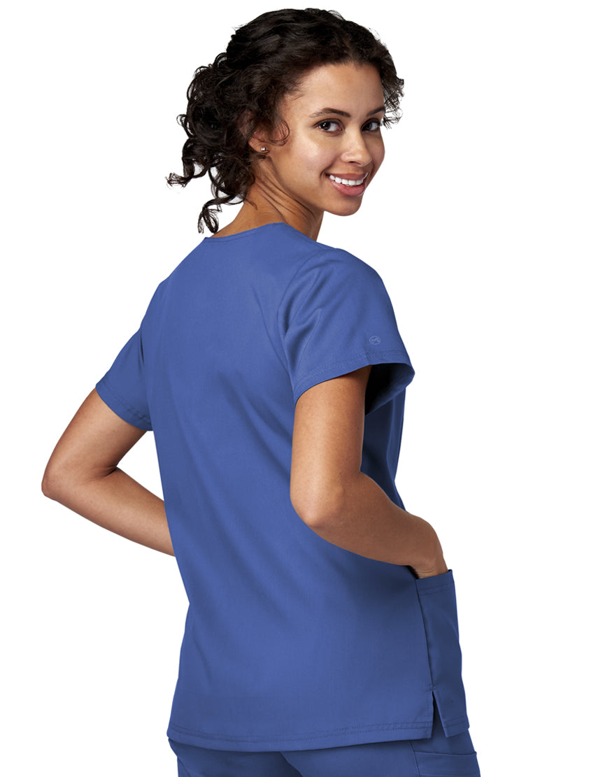 Meta Scrubs 15201 Ladies Notch Top Royal-back