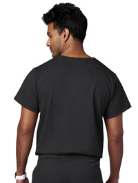 Meta Scrubs 15202 Men's V-Neck Top Black -BACK