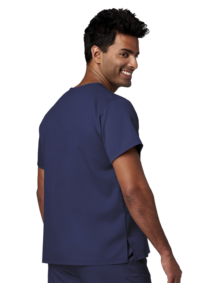 Meta Scrubs 15202 Men's V-Neck Top Navy-back