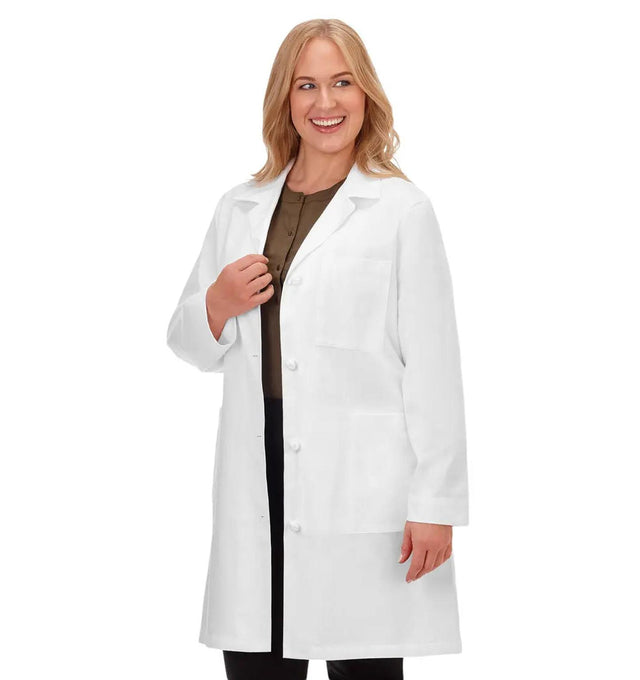 Meta 38" Ladies Knot Button iPad Cotton Labcoat - Main Image