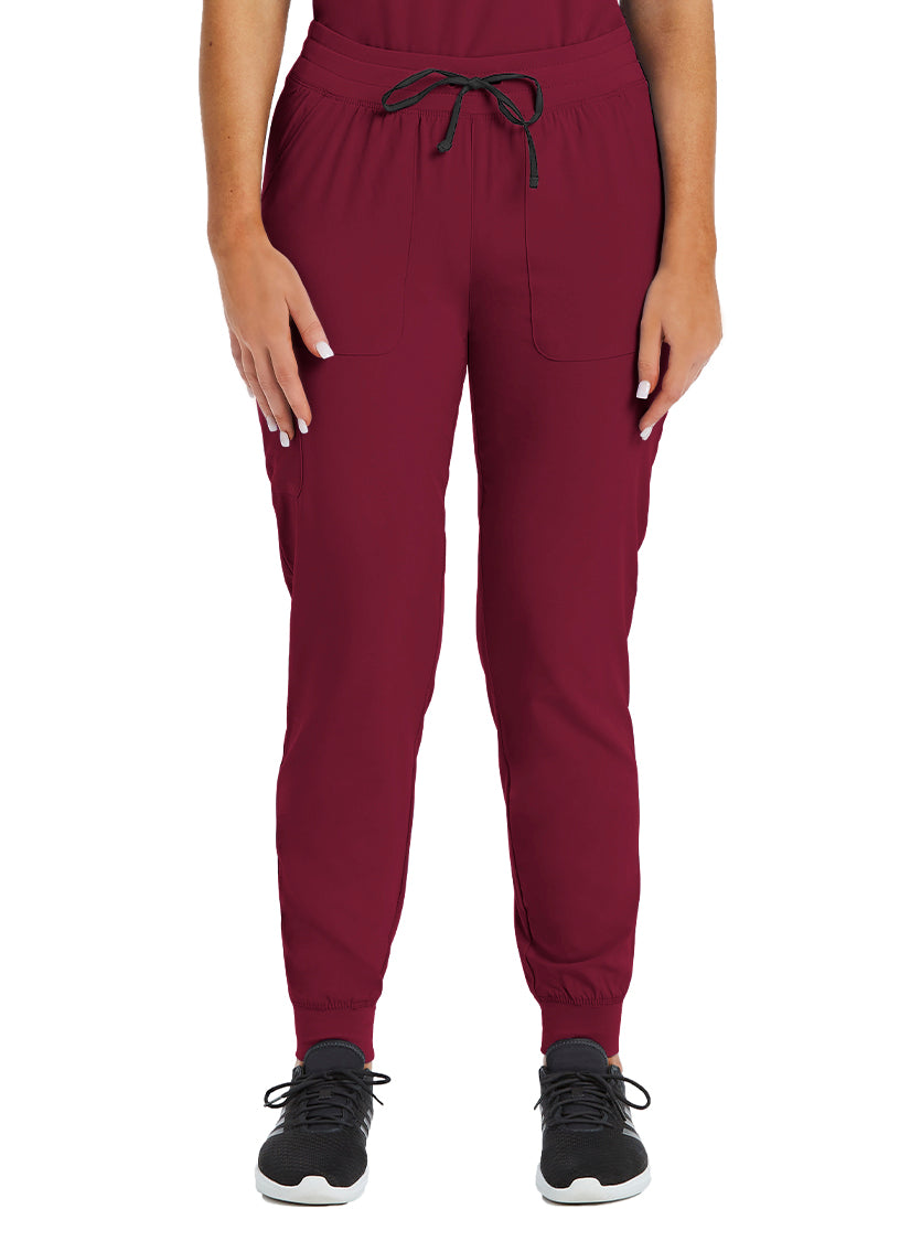 Knit Yoga Waistband Jogger Pant Wine