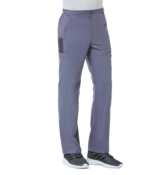 Men Half Elastic 8-Pocket Cargo Pant Pewter Sideview