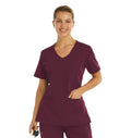  Women's Knit V-neck Top Wine