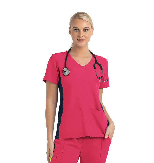 Women's Knitted Panel Mock Wrap Watermenlon