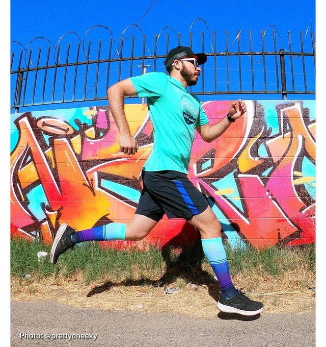 Marathon Minnesota Lakes Compression Socks- life style view