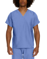 Landau Scrub Zone Unisex No-Pocket V-Neck Scrub Top LT102 -Ceil-Frontview