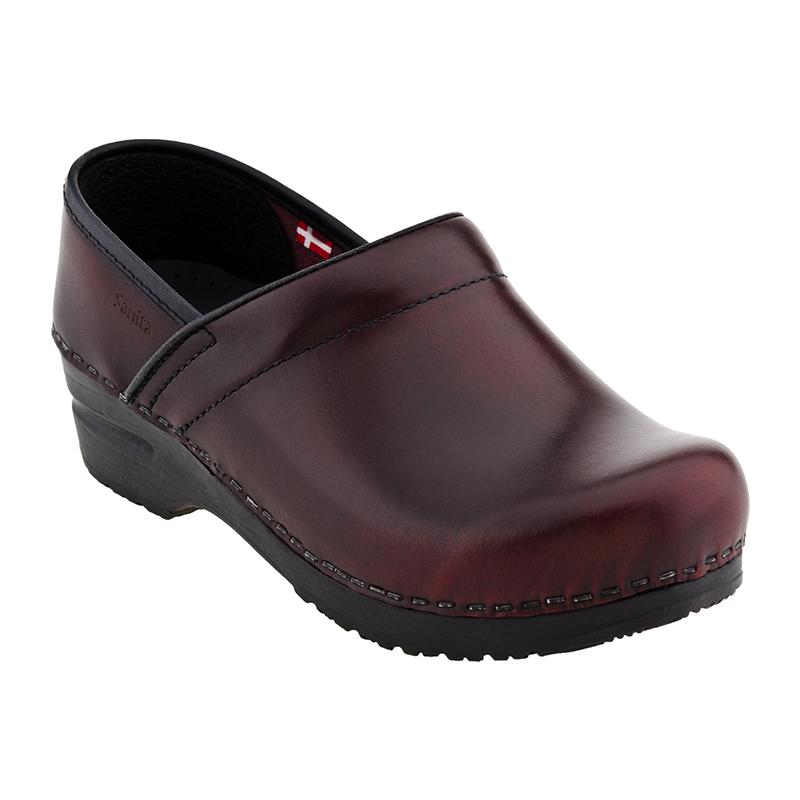 Sanita Men's Professional Cabrio Slip-Resistant Medical Clog - bordeaux