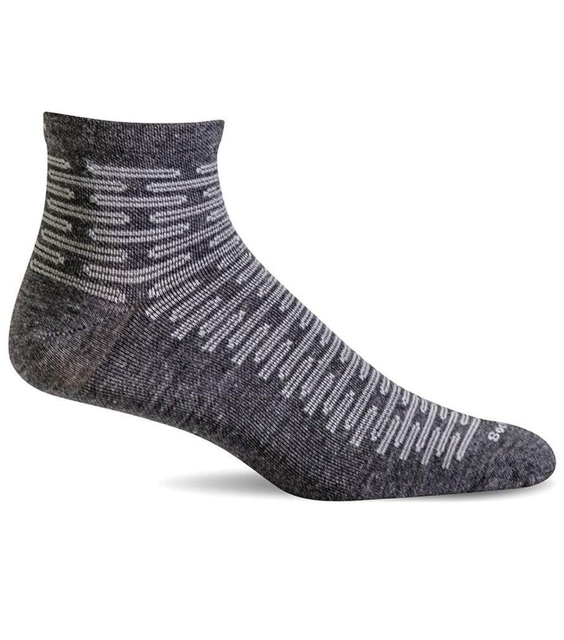 Sockwell Men's Plantar Ease Quarter Compression Socks Charcoal