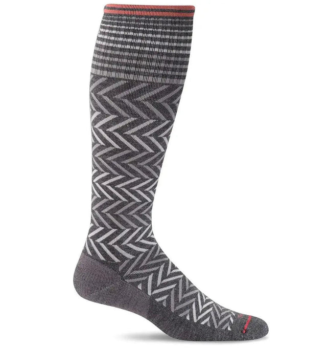 Sockwell Women's Chevron Compression Socks Charcoal - Fiumara Medical
