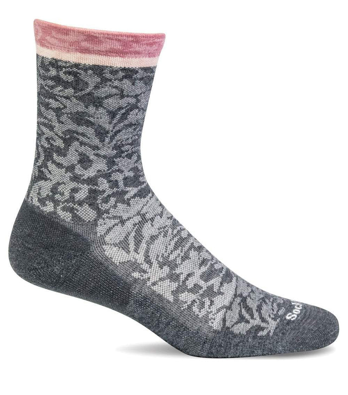 Sockwell Women's Plantar Cush Crew Plantar Relief Socks Charcoal