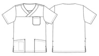 Kentaur Unisex Smock V-Neck Top- sketch