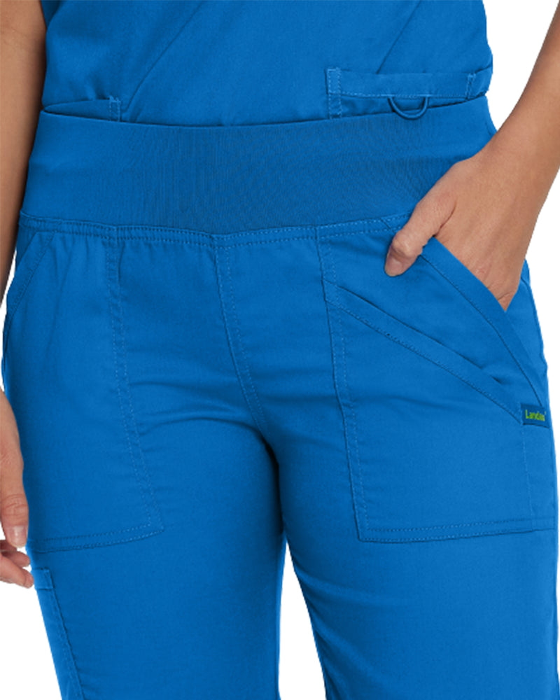 Landau ProFlex Women's Straight-Leg Yoga Scrub Pants 2043-Pocket View