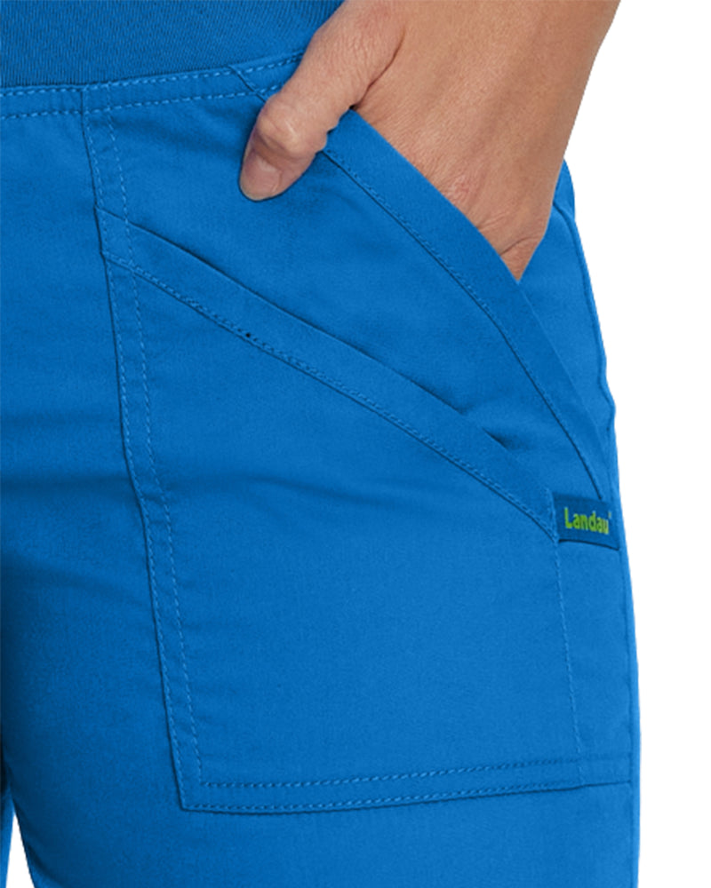 Landau ProFlex Women's Straight-Leg Yoga Scrub Pants 2043-Close Pocket View