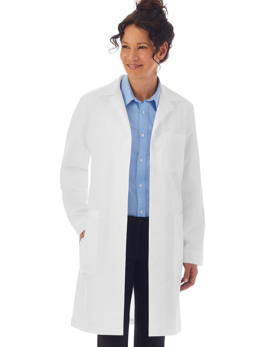 Meta Women's 37" Long Labcoat - Model Image