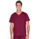 Landau ProFlex Men's 4-Pocket V-Neck Scrub Top 4253 -Wine-frontview