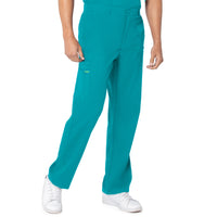 Landau ProFlex Men's Straight-Leg Cargo Scrub Pants 2103 -Teal-Frontview