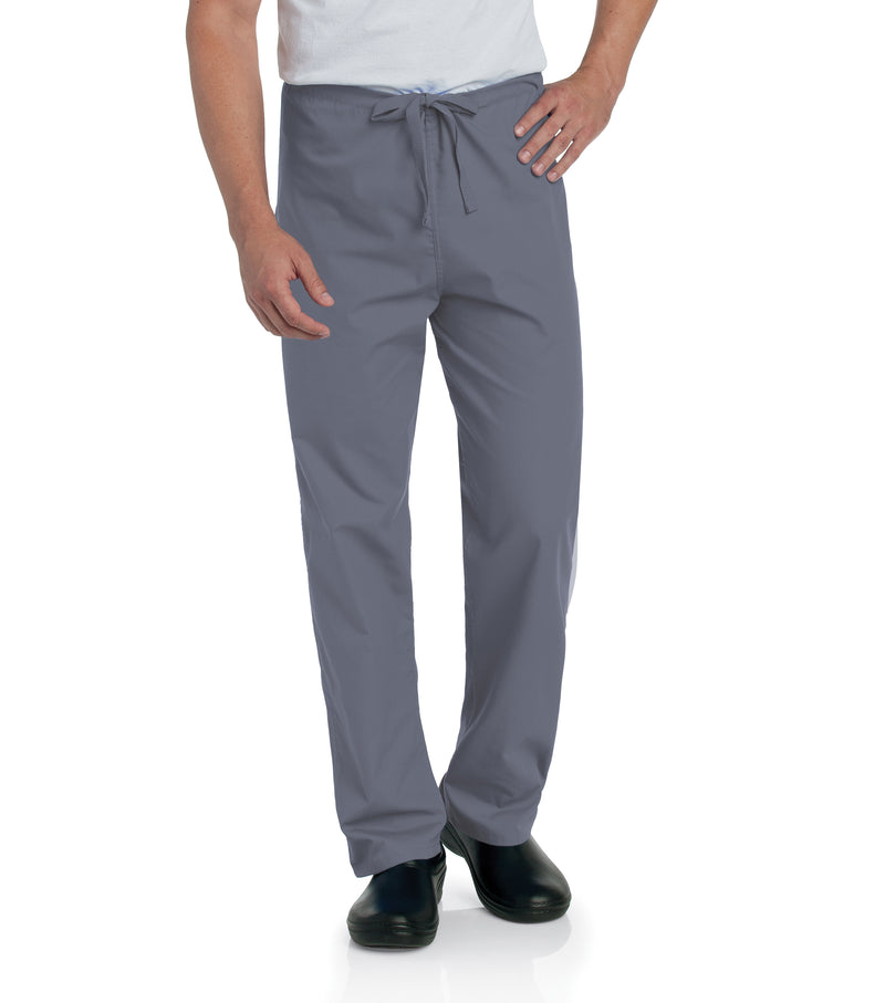 Landau Essentials Unisex Straight-Leg Scrub Pants 7602 -Steel Grey-frontview