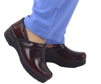 Sanita Pro. Cabrio Women's Bordeaux Medical Clog - life style view