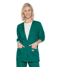 Landau ProFlex Women's Warm-Up Scrub Jacket 70227 -Hunter-frontview