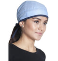 Fiumara Apparel Fitted Surgical Cap Sky Blue with Navy Ties Main