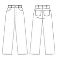 Kentaur Unisex Adjustable Waist Jeans Sketch