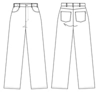 Kentaur Unisex Adjustable Waist Jeans Sketch